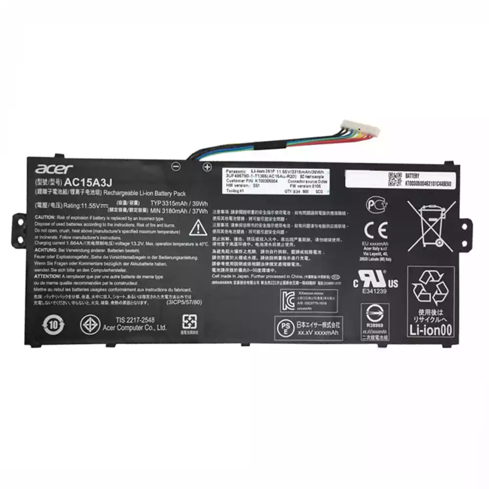 Genuine laptop battery for ACER AC15A3J