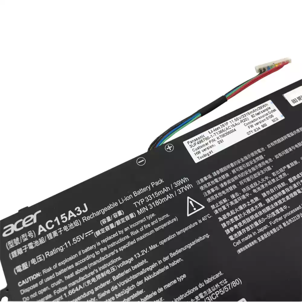 Genuine laptop battery for ACER AC15A3J - Image 3