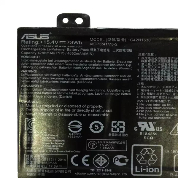 Genuine laptop battery for ASUS UX550VD - Image 3