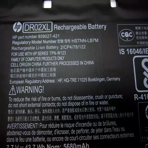 Genuine laptop battery for HP TPN-W123 - Image 3