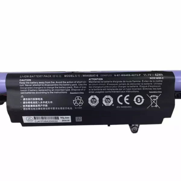 Genuine laptop battery for CLEVO W940S - Image 3