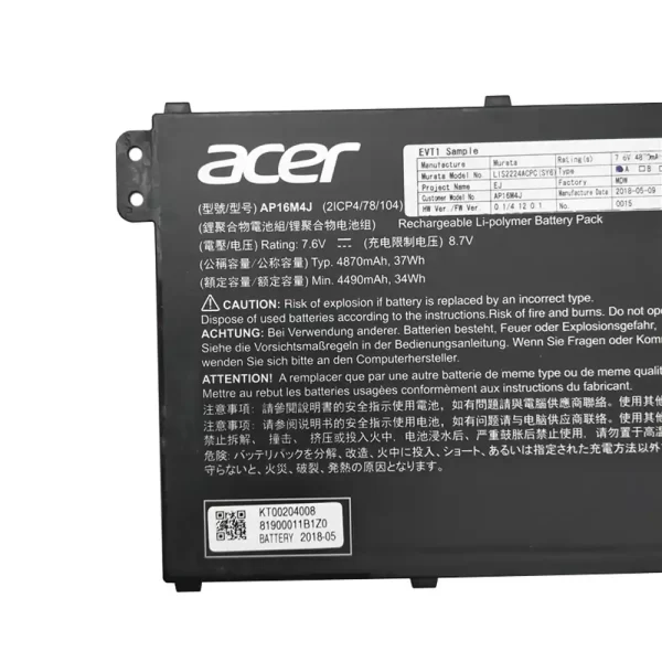 Genuine laptop battery for ACER AP16M4J - Image 3