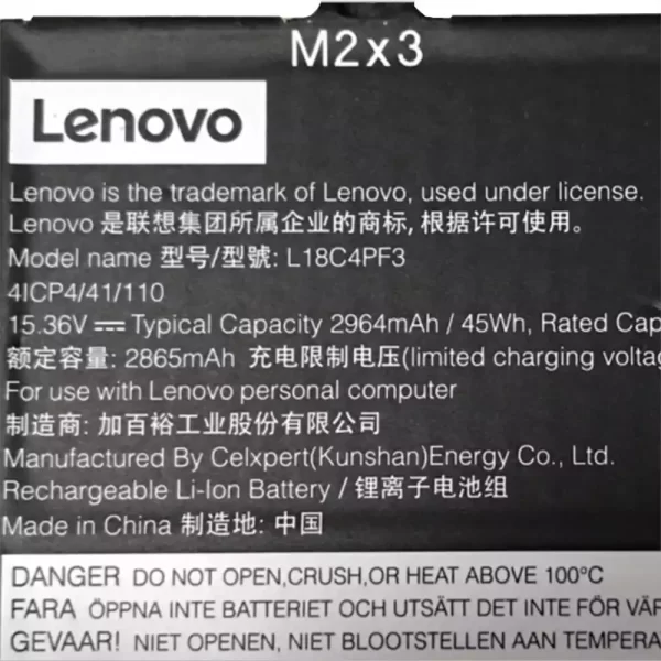 Genuine laptop battery for LENOVO L18C4PF3 - Image 2