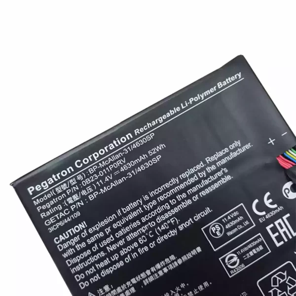 Genuine laptop battery for Pegatron BP-McAllan-31,BP-McAllan-31/4630SP,OB23-011P0RV - Image 3