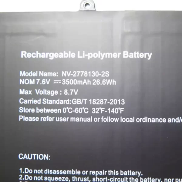 Genuine laptop battery for NV-2778130-2S,JUMPER Ezbook X1 - Image 2