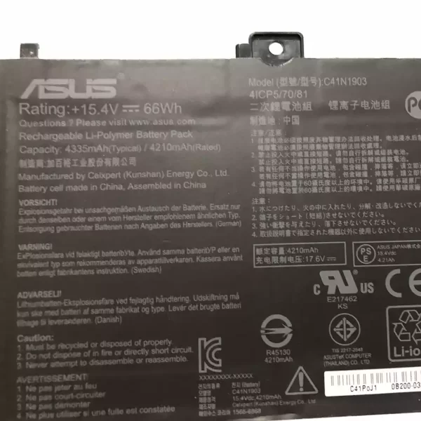 Genuine laptop battery for ASUS C41N1903 - Image 3