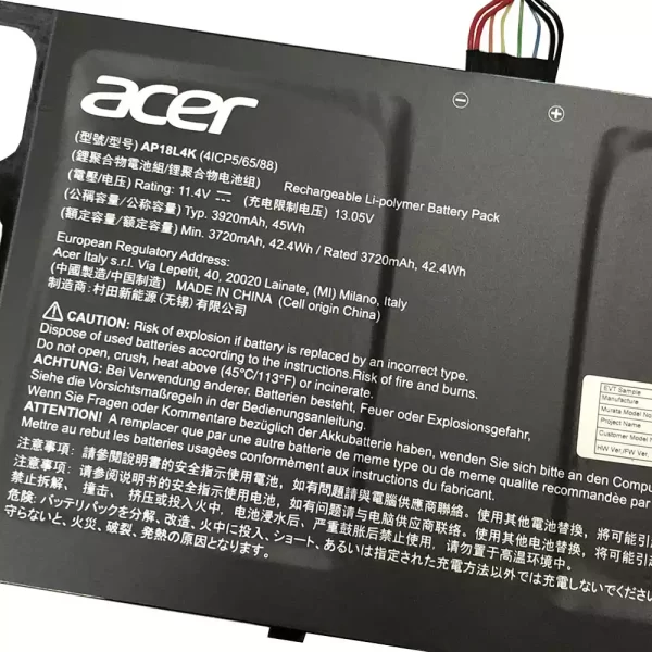 Genuine laptop battery for ACER AP18L4K - Image 3