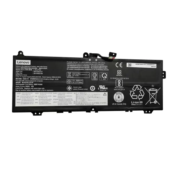Genuine laptop battery for LENOVO 5B10X63136,SB10X63137,SB10X63140,5B10X63141