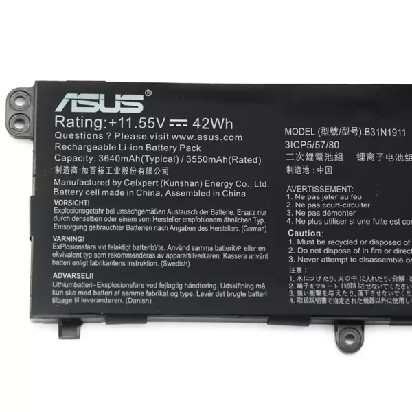 Genuine laptop battery for ASUS C31N1911 - Image 3