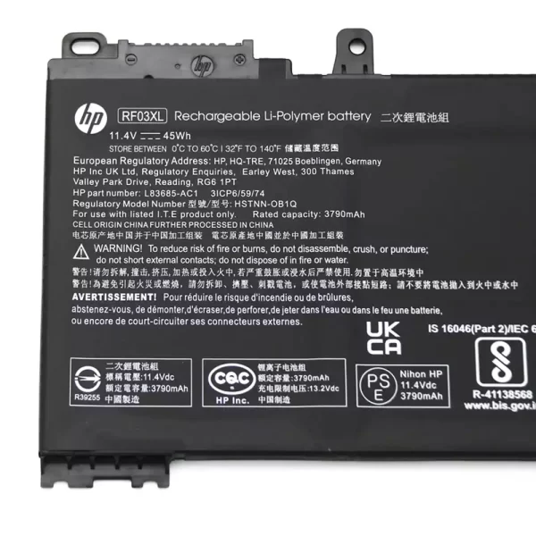 Genuine laptop battery for HP L83685-AC1 HSN-Q25C HSN-Q21C HSTNN-OB1C HSTNN-OB1Q HSTNN-DB9A HSTNN-UB7R - Image 3