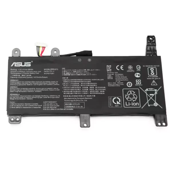 Genuine laptop battery for ASUS ROG Strix G17 G712L G712LU G712LV G731GU G731GW，Strix SCAR 17 G732,G531GV G531GM,G512L G512LV