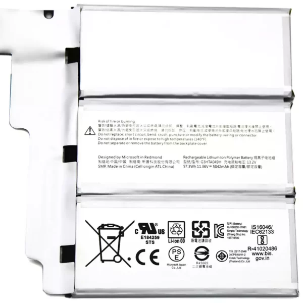 Genuine laptop battery for G3HTA049H Microsoft Surface Book 2nd 13.5 inch 1835 Keyboard - Image 3