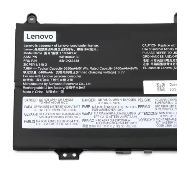 Genuine laptop battery for LENOVO L19D4PG2 - Image 3
