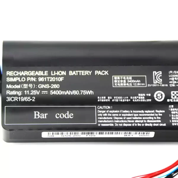 Genuine laptop battery for 961T2010F GNS-260 - Image 3