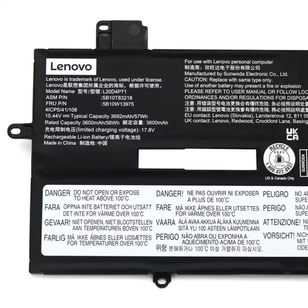 Genuine laptop battery for LENOVO Thinkpad X1 Carbon 9th 10th Gen 2021 2022,Thinkpad X1 Yoga 6th 7th Gen 2021 2022 - Image 3