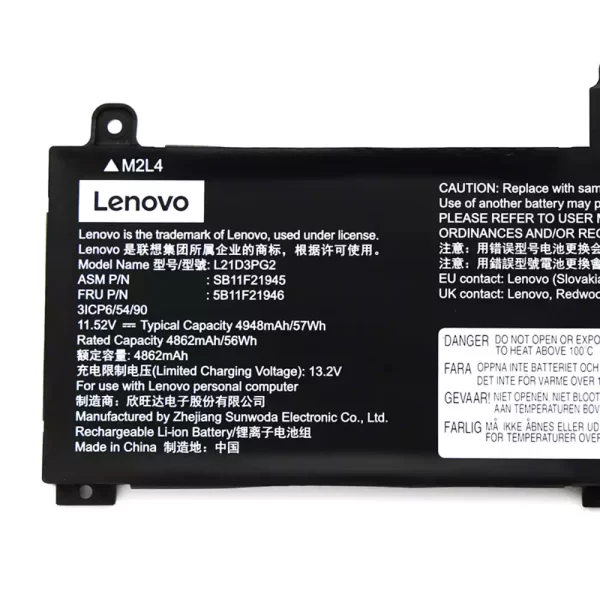 Genuine laptop battery for LENOVO L21D3PG2 L21D3PG1 - Image 3