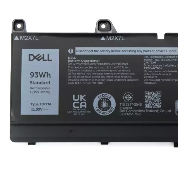 Genuine laptop battery for DELL X9FTM - Image 3