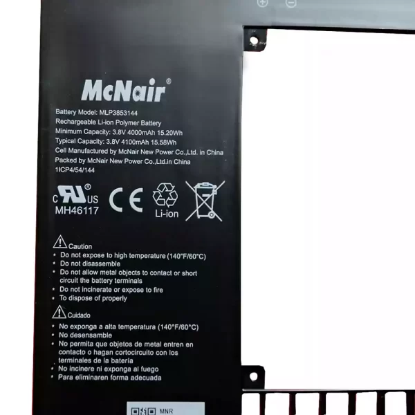 Genuine laptop battery for McNair MLP3853144 MLP3853144-2p - Image 2