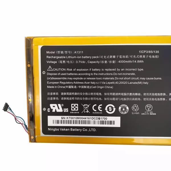 Genuine Tablet battery for ACER A1311 - Image 3