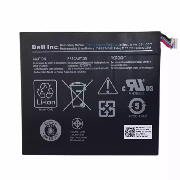 Genuine Tablet battery for DELL BTYGAL1