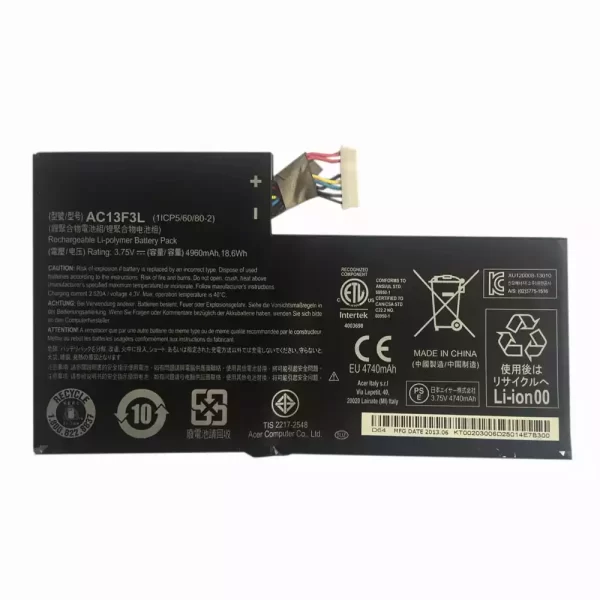 Genuine Tablet battery for ACER AC13F3L