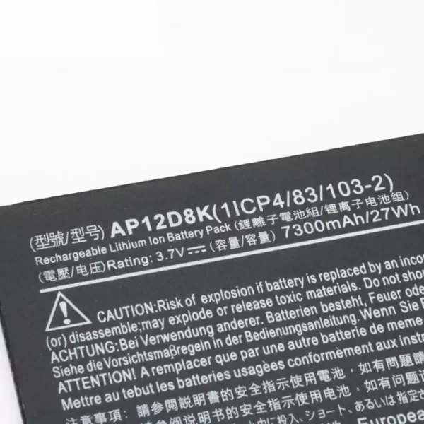 Genuine Tablet battery for ACER AP12D8K - Image 3