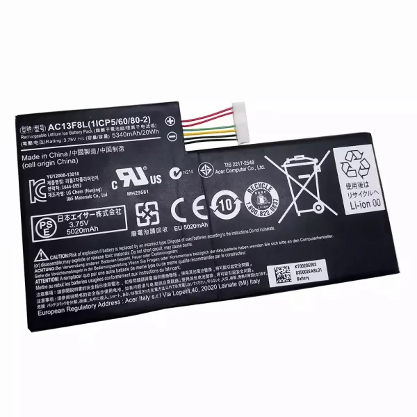Genuine Tablet battery for ACER AC13F8L
