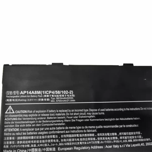 Genuine Tablet battery for ACER AP14A8M - Image 3