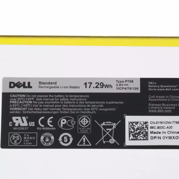 Genuine Tablet battery for DELL P708,0YMX0W - Image 3