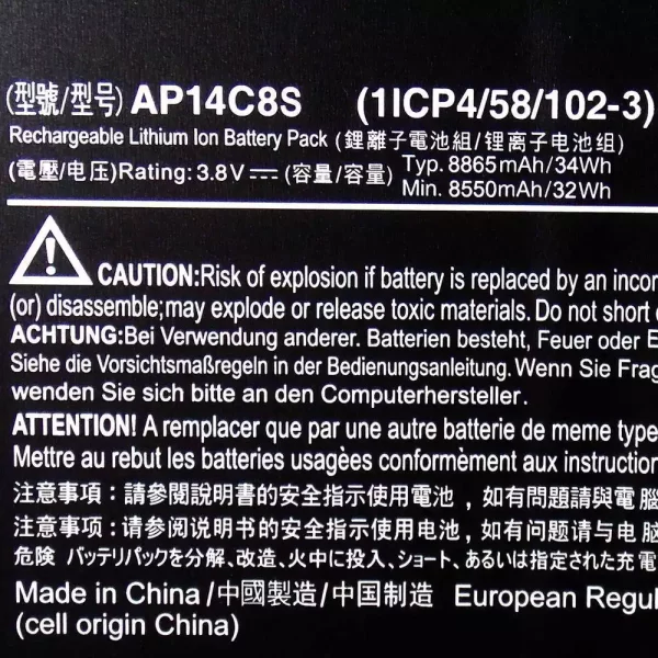 Genuine Tablet battery for Acer AP14C8S - Image 3