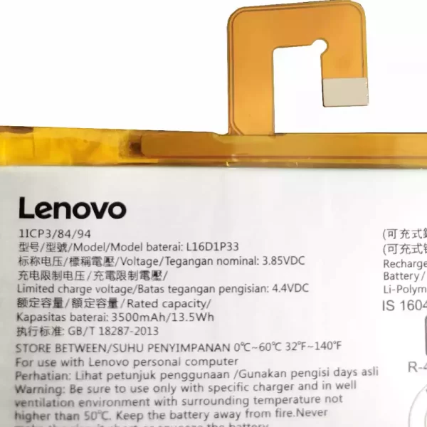 Genuine Tablet battery for LENOVO L16D1P33 - Image 3