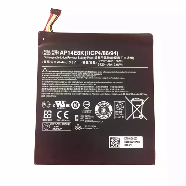Genuine Tablet battery for ACER AP14E8K