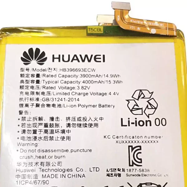 Genuine cell phone battery HB396693ECW for Huawei Mate 8 - Image 3