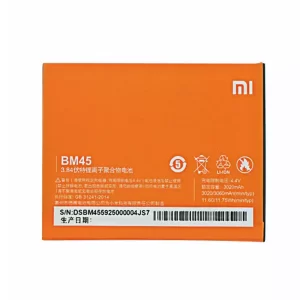 Genuine cell phone battery BM45 for Xiaomi Redmi Hongmi Note 2