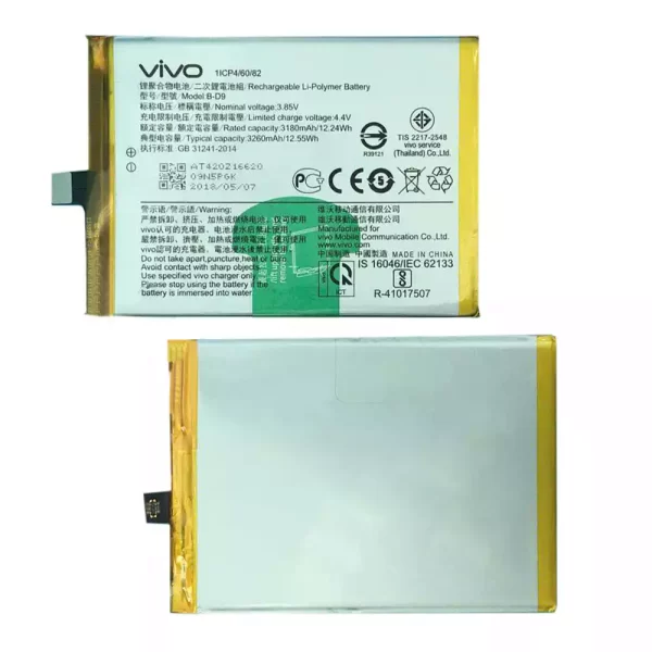 Genuine cell phone battery B-D9 for VIVO Z1,Y85