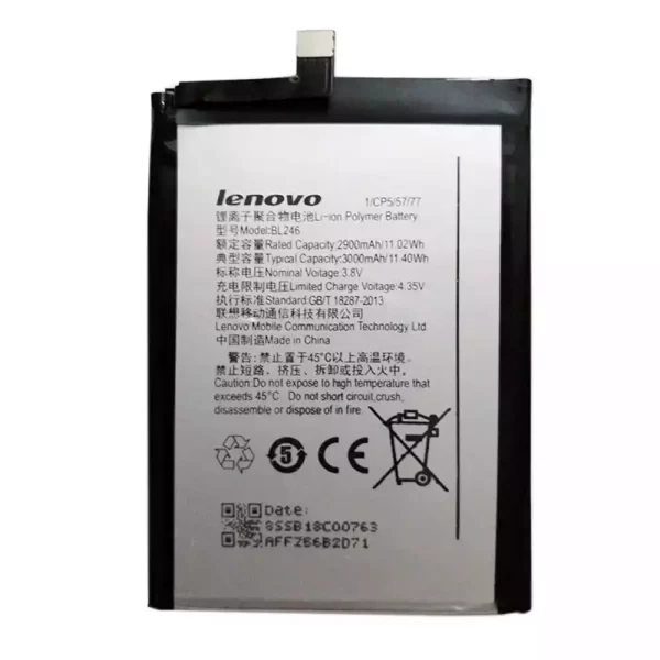 Genuine cell phone battery BL246 for LENOVO VIBE SHOT