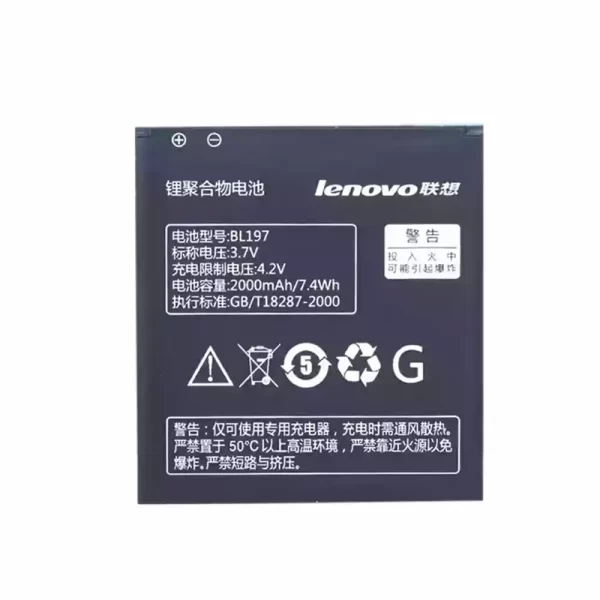 Genuine cell phone battery BL197 for LENOVO A820T,A820,A798T,S720,A800,S868t