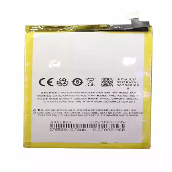 Genuine cell phone battery BA741 for MEIZU Noblue E2