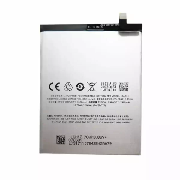 Genuine cell phone battery BA851 for MEIZU Noblue E3