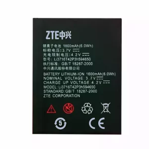 Genuine cell phone battery LI3716T42P3H594650 for ZTE U930,U970,u817,U807,V956,N818,u795+,N881E