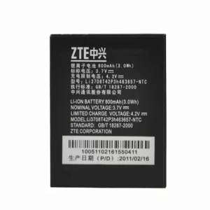 Genuine cell phone battery Li3708T42P3h463657 for ZTE F290,N281,Z221,Z222