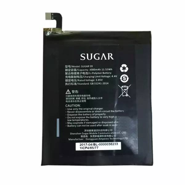 Genuine cell phone battery 356477 for SUGAR S9,F9