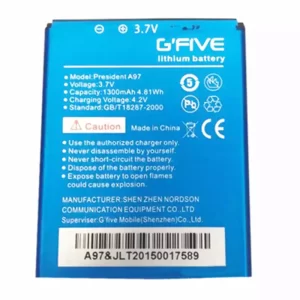 Genuine cell phone battery for GFIVE president A97