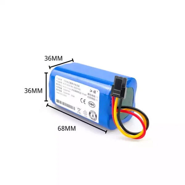 Replacement Battery For Robot Vacuum cleaner TOMEFON TCN805 MCN858 TF-880S TF-G808 TF-G7 - Image 2
