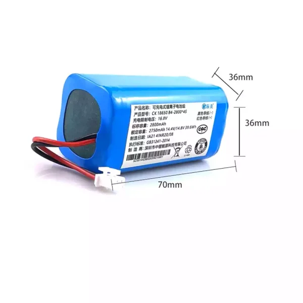 Replacement Battery For Robot Vacuum cleaner KLINSMANN KRV205 KRV206 KRV207 KRV208 KRV209 - Image 2