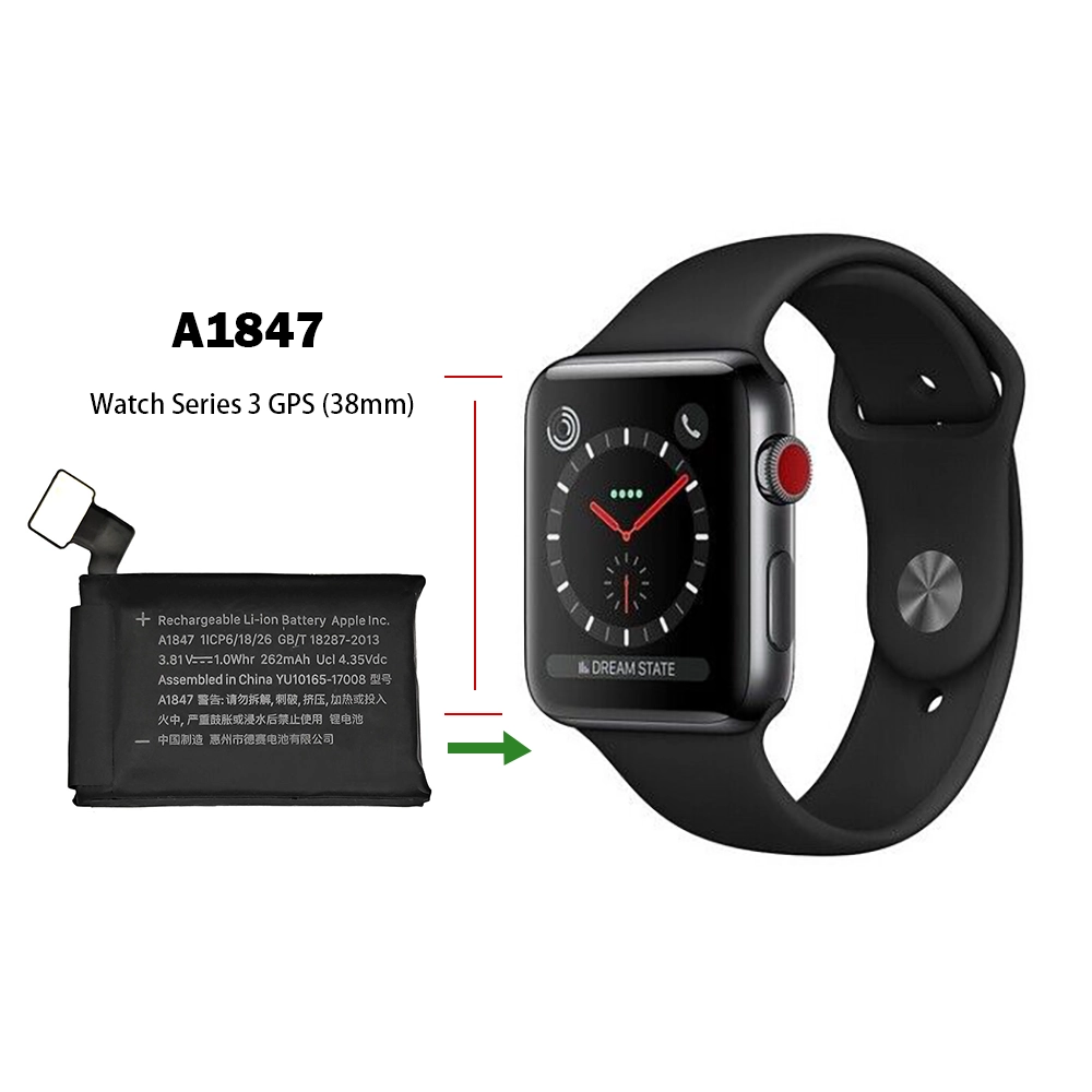 Replacement battery A1847 for Apple Watch Series 3 GPS (38mm) - Image 4