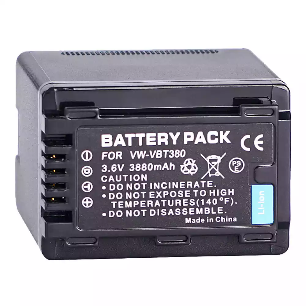 Replacement camera battery for PANASONIC VW-VBT380