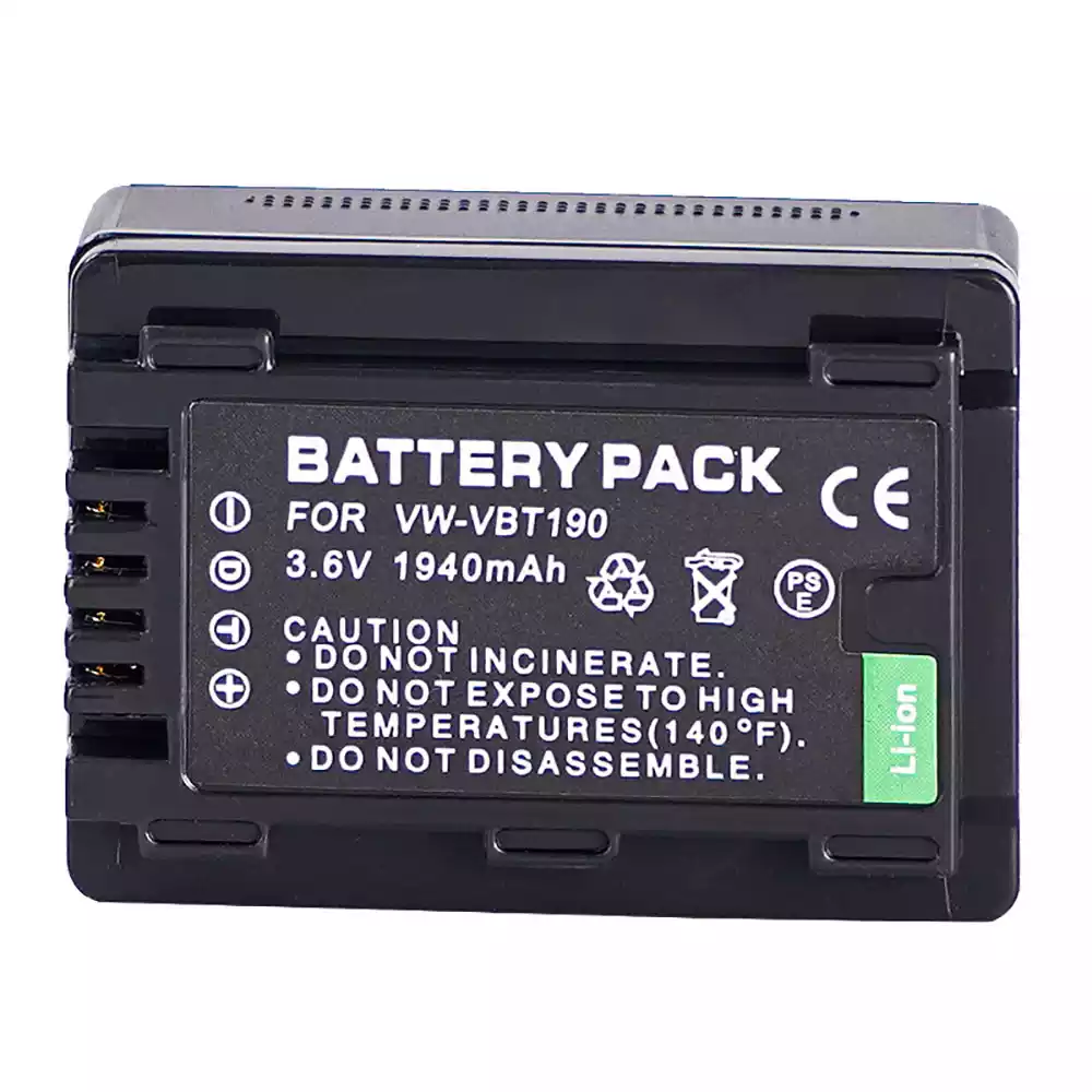 Replacement camera battery for PANASONIC VW-VBT190