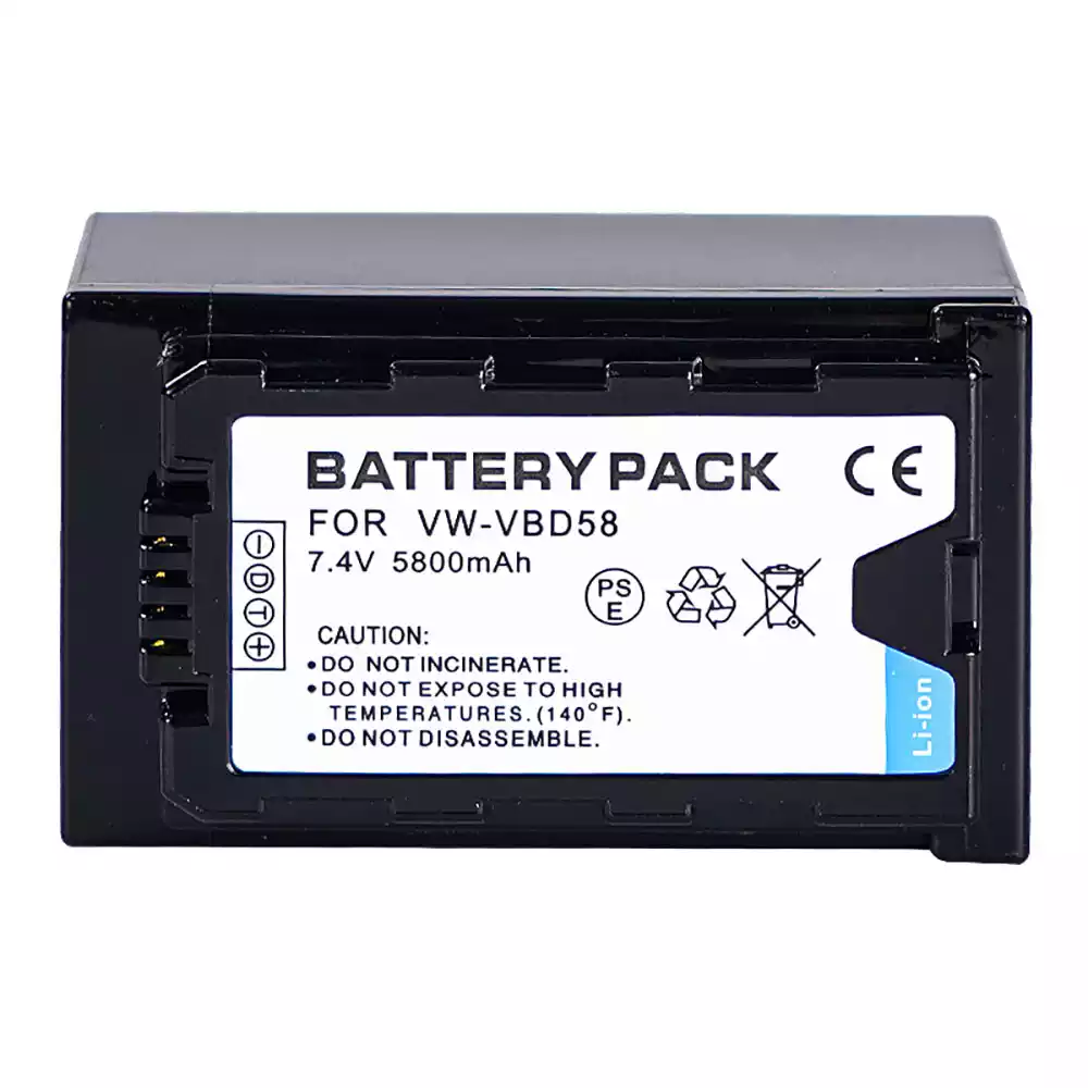 Replacement camera battery for PANASONIC VW-VBD58