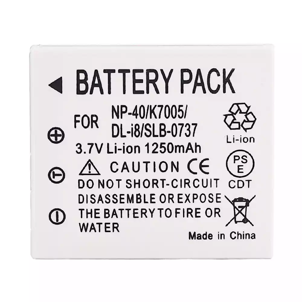 Replacement camera battery for Pentax D-LI8